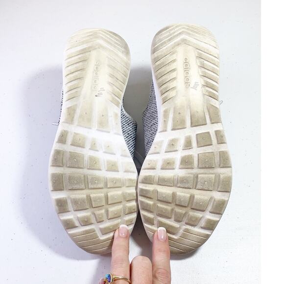 Adidas Cloudfoam Pure White/Black Tennis Shoe - Picture 5 of 6